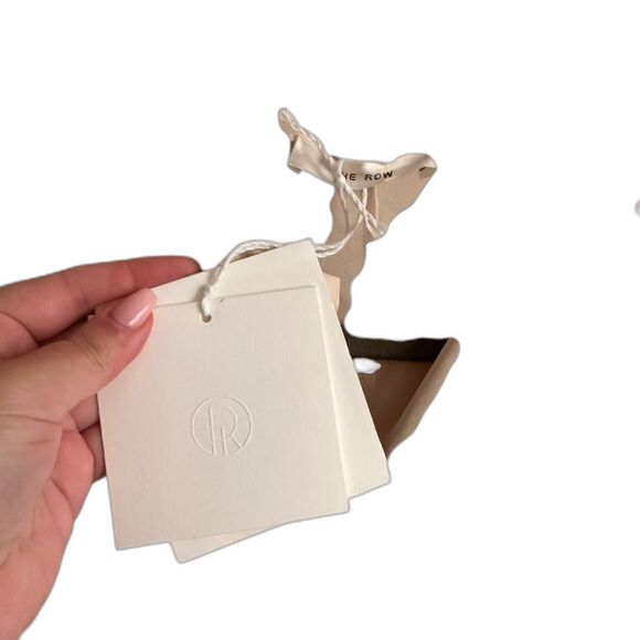 THE ROW Berilla Satin Buttoned Blouse Tea White NWT 2 - Picture 4 of 8